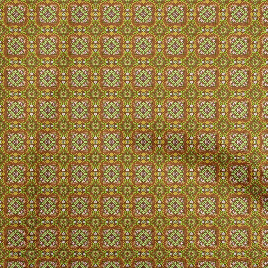 oneOone Georgette Viscose Aqua Blue Fabric Tribal Sewing Craft Projects Fabric Prints By Yard 42 Inch