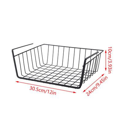 Cestino pensile multifunzionale perforato per cucina e bagno, con fondo in ferro, cestino pensile in filo metallico.