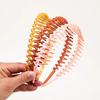 Simple Solid Color Wave Hair Comb Hairband Headband Hair Hoop Bezel with Teeth Hair Accessories for Women