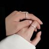 Personality Charm 925 Sterling Silver Adjustable Glacier Texture Couple Rings for Women Man Wedding Jewelry Valentine's Day Gift