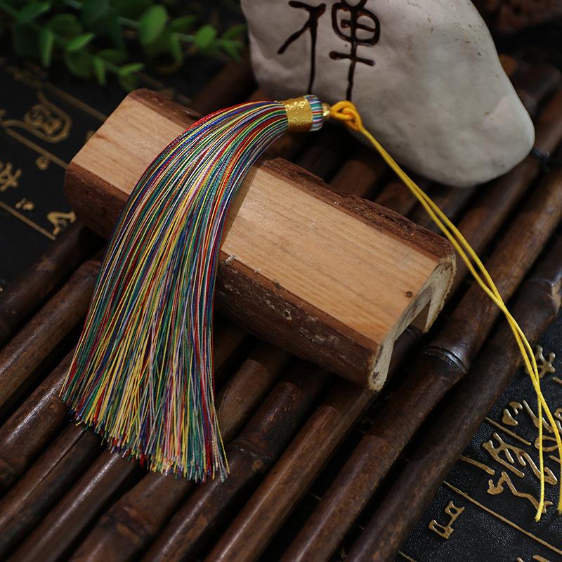 Tassel 13Cm Double Pull Circle Around Gold Thread Tassel, Polyester Tassel Ears, Fan Pendant Pendant Tassel Accessories, Tassel
