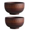 New Creative Bowl Spoon Tableware Set For Kitchen Item Utensils Wooden Auspicious Eight Treasure Pattern Dining Salad Home Dinne