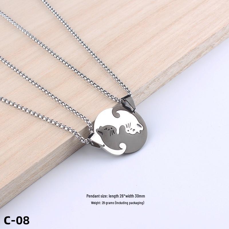 Colier Unisex cu Pandantiv Cruce Stil Hip-Hop - Accesoriu Bijuterie din Oțel Inoxidabil