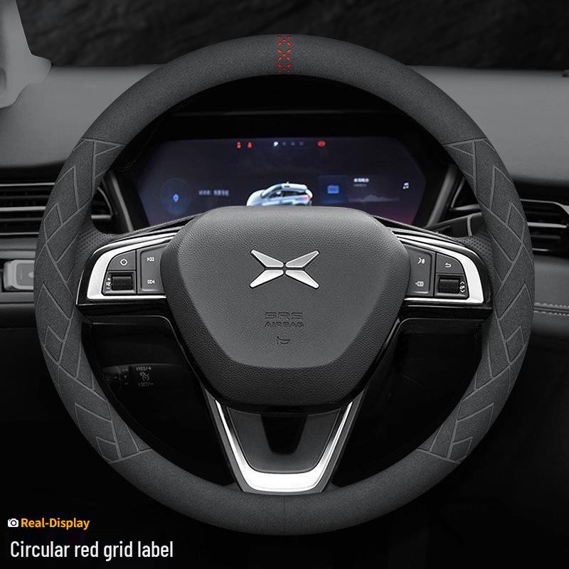 Ultra-Thin Suede & Leather Steering Wheel Cover for XPeng P7 P5 G3 G9 G6
