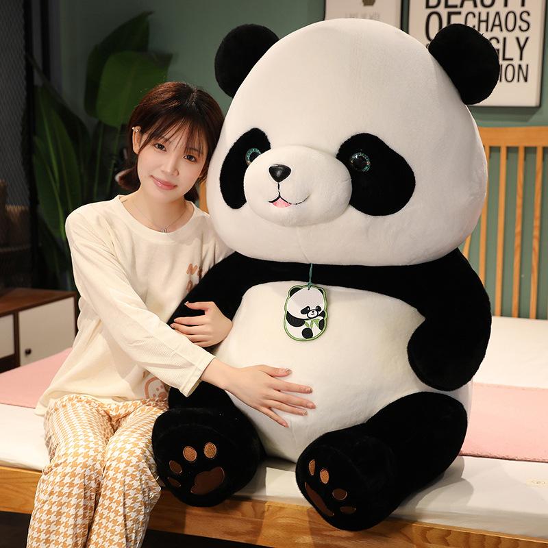 Cute Sitting Giant Panda Doll Plush Toy National Treasure Black And White Panda Doll Children'S Rag Doll Birthday Gift