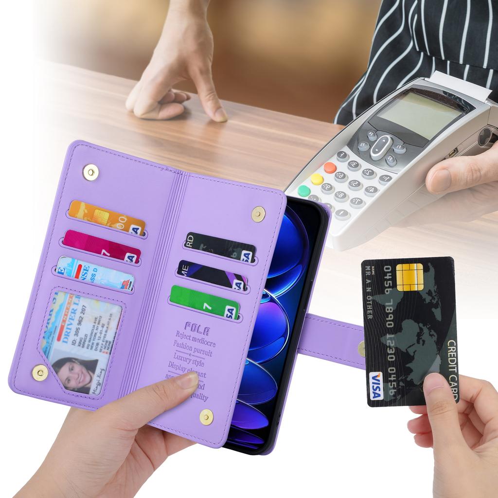 Zipper Cards Solt Wallet Leather Case For Xiaomi Redmi Note 14 Pro Plus 5G 13 11 12 POCO X6 X7 Pro 14T 14C 13T Bag Purse Cover