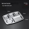 Jiwanggu 201 Stainless Steel 5-Compartment Deep Cafeteria Tray