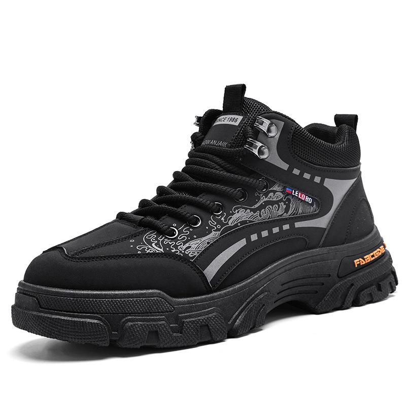 

Men s autumn and winter new outdoor high-top thick-soled hiking Martin boots men s casual tooling shoes 44