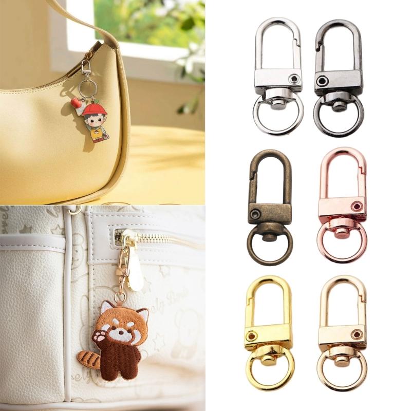 100Pcs Delicate Zinc Alloy Swivel Clips Carabiner Clip Swivel Triggers Dog Buckle KeyRing for Creative DIY Projects