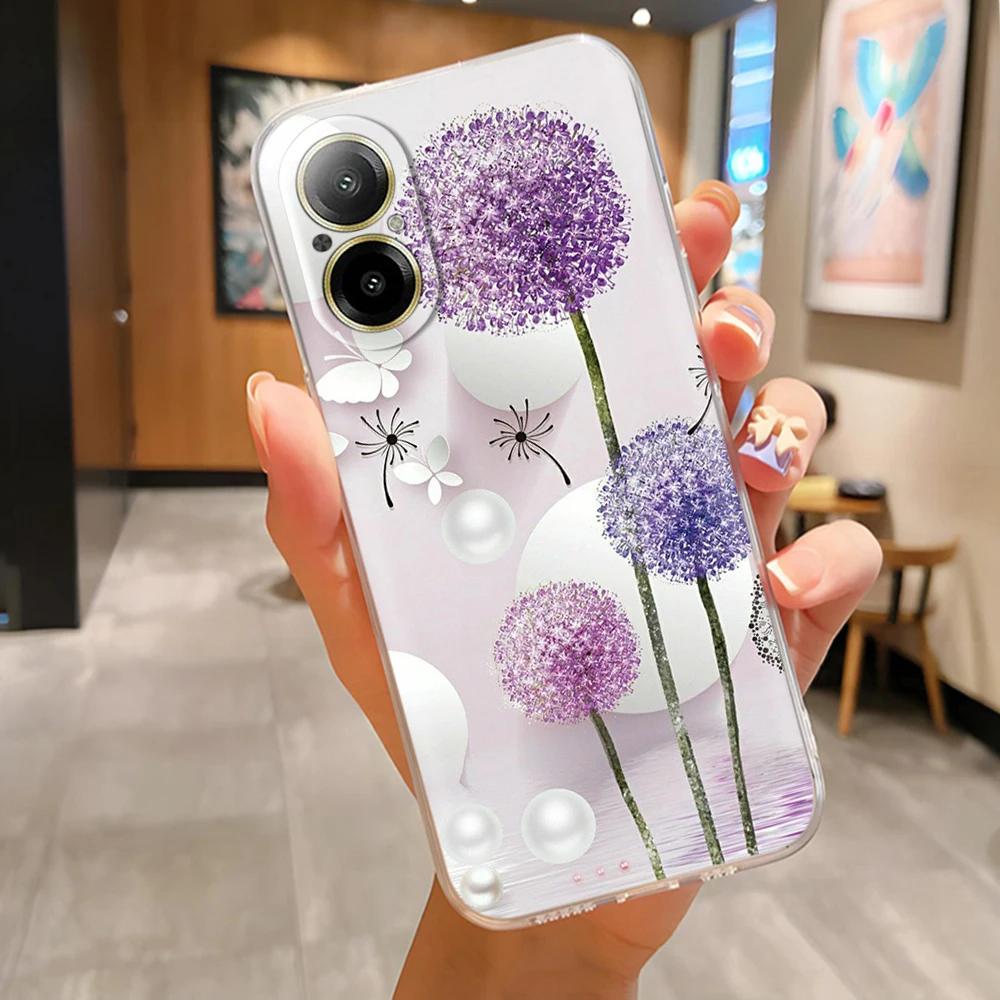 For Oppo Realme C67 4G Case Phone Case Pretty Butterfly Patterns Soft Slim TPU Clear Silicone Bumper For Realme C67 4G RealmeC67