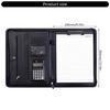 Professional Business Document Organiser Clipboard Leather Conference Folder with 12 Digit Calculator and Notepads