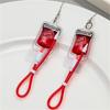 Bag Charm Blood Bag Necklace Type a B O AB Plasma Halloween Jewelry Blood Bag Earrings  Cosplay
