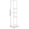 Vidaxl Bathroom Cabinet, Smoked Oak, 30X30X183.5 Cm