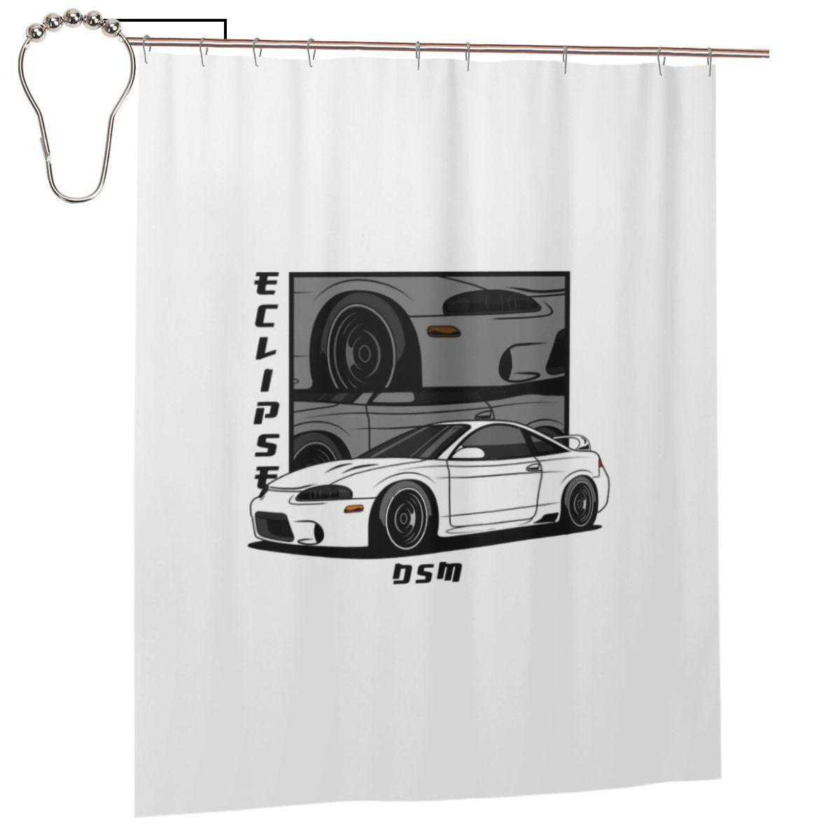 

Eclipse G Dsm Red Shower Curtain Bathroom Polyester Waterproof Bath Curtains With Hooks W60H190(CM)-1 Pcs