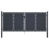 Garden Gate - VIDAXL - Steel - 300 X 125 Cm - Anthracite - Swing