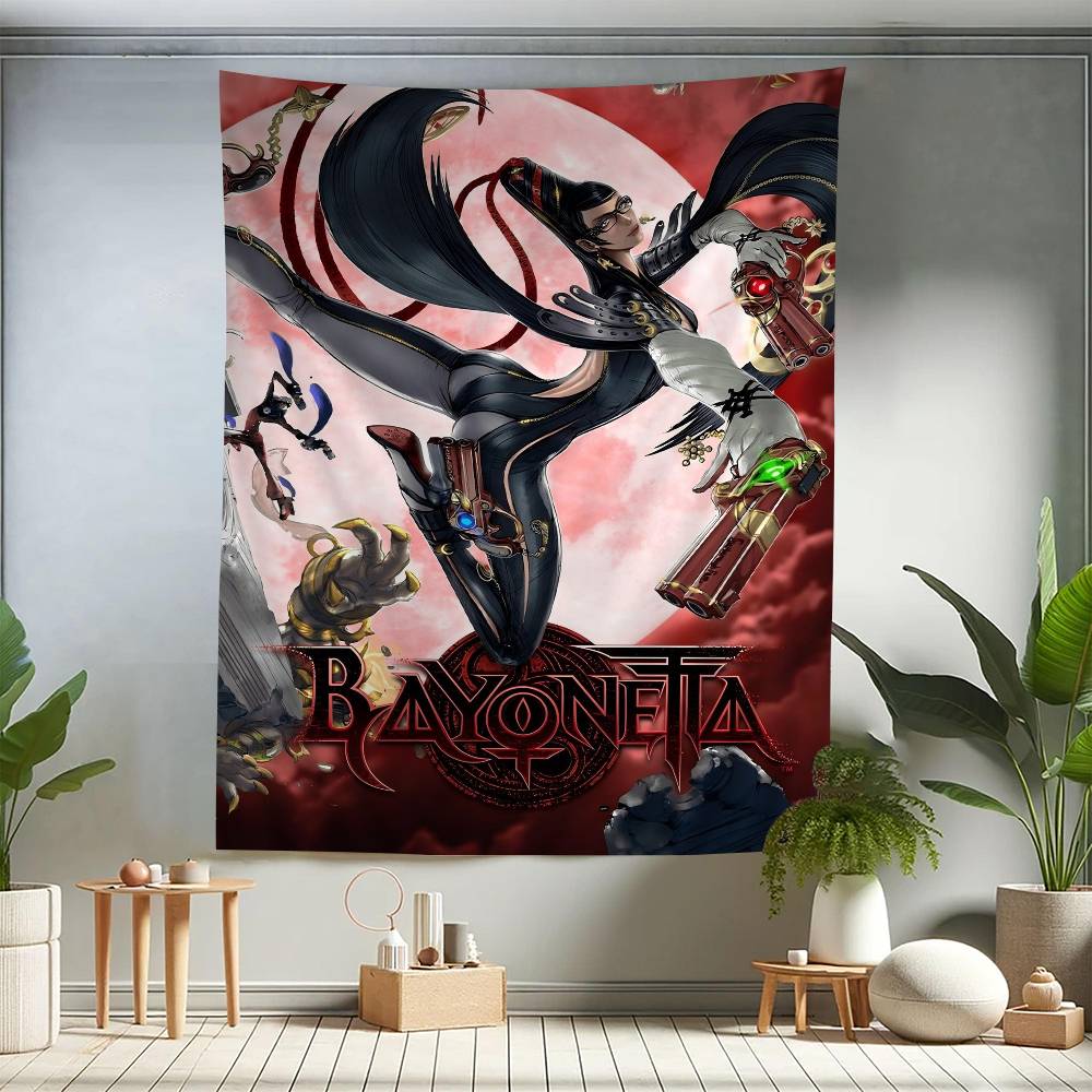 Game Bayonetta Printed Large Wall Tapestry Cheap Hippie Wall Hanging Bohemian Wall Tapestries Mandala Home Decor