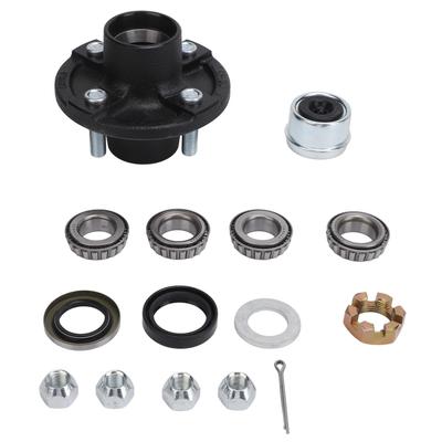 Kit de moyeu de remorque 2000 Lbs 4x4 pouces Moyeu libre de remorque stable à forte capacité de charge pour remorque 2000lbs 1 pouce 1-1/16 pouce