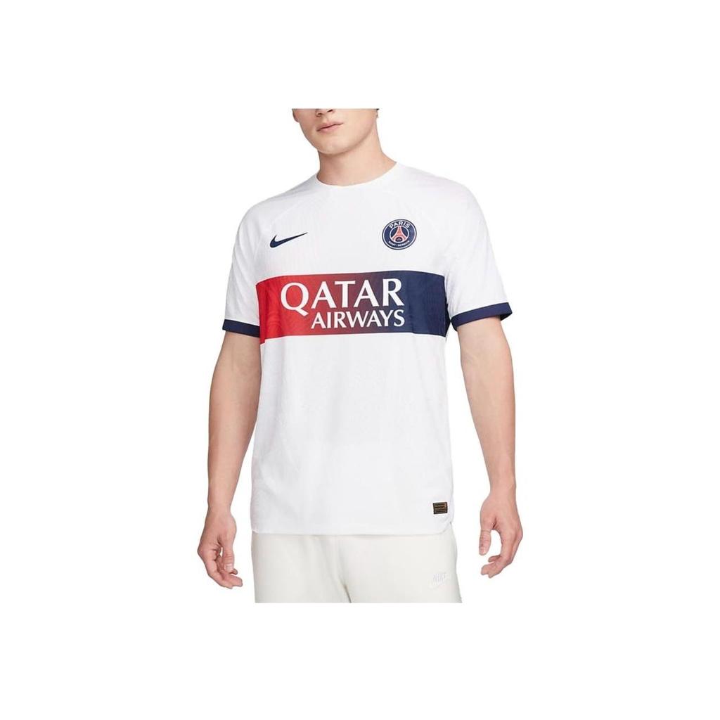 Nike Paris Saint-Germain Away Player Version Short-Sleeve Crew-Neck T-Shirt SS24 Season Men Tops White DX2619-101