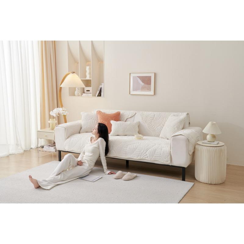 Autumn and Winter New Sofa Cushion Crystal Velvet Embroidered Sofa Cushion Winter Thickened Warm Modern Simple Non-slip Cushion