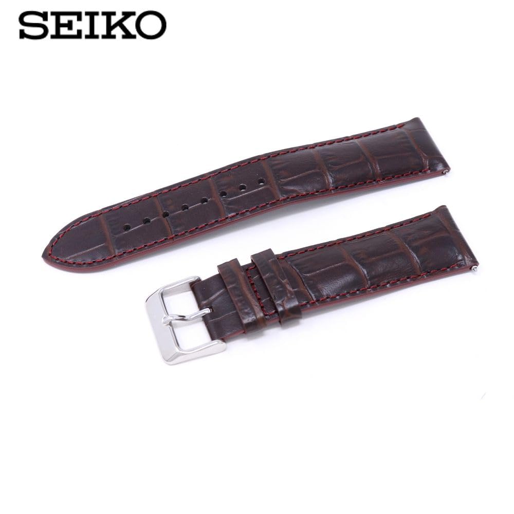 Reloj Piel Genuina Oscura con Cuidado RS06S22BN [Seiko] Correa, 22mm, Correa, Hombre, Marrón, Instrucciones,