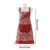 Cheongsam Style Women Flowers Apron Oil-proof Chef Aprons Sleeveless Overalls  Kitchen Use