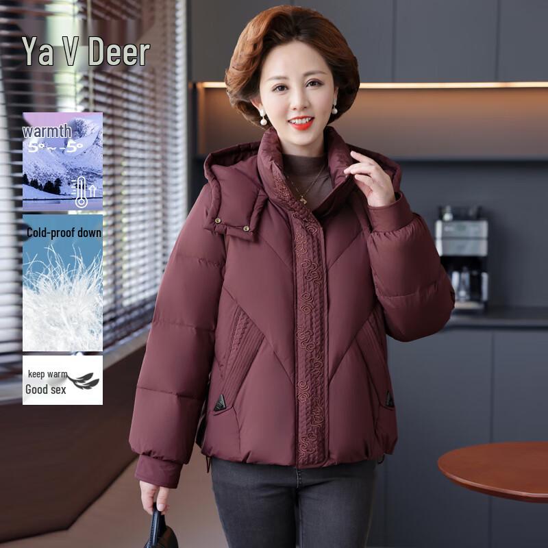 

Yalu Женская модная короткая пуховая куртка с капюшоном 3XL