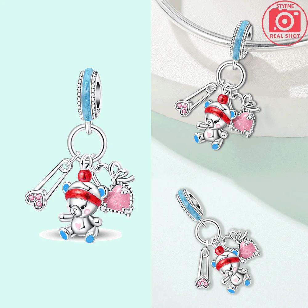 Original Multiple Blue Heart Cats Doctor Cap Camera Charmscopper Beads Fit Bracelet Jewelry Women Gift Diy Accessory