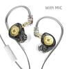 KZ EDX PRO Headphones Wired HIFI Stereo Bass Music Cable Earplugs In-Ear Sports Headphones Noise Reduction Game Headphones.