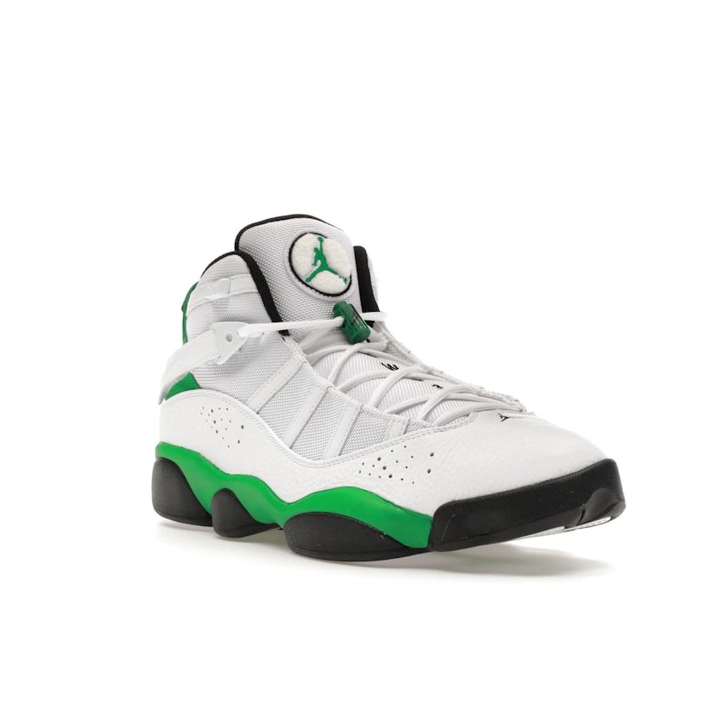 Air Jordan 6 Rings Weiß Lucky Green Herren Sneaker Schwarz 322992-131