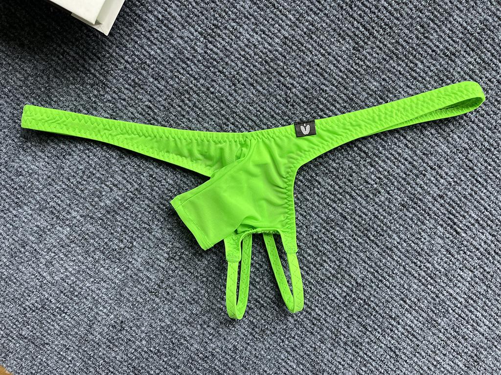 Open Penis G-String Men Erotic Panties Jj Sheath Underwear T-Back Underpants Cock Hole Panties Gay Bare Butt Thongs Lingerie