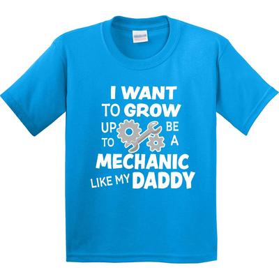 Inktastic Ich will Mechaniker werden wie mein Papa Jugend T-Shirt Zukunft