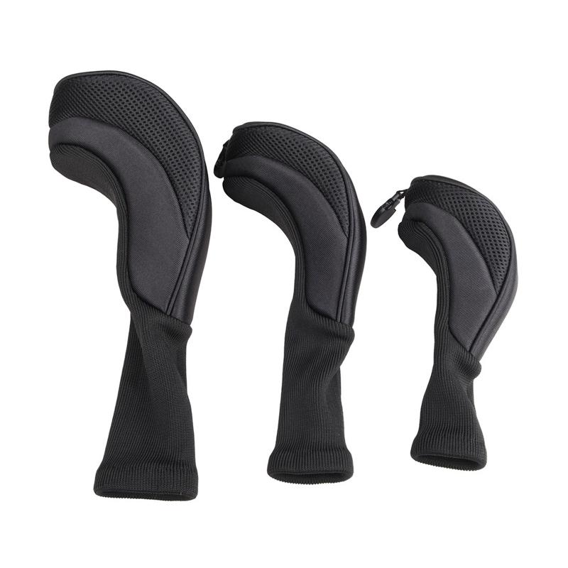 Golfový potah na hlavu pro fairwayová dřeva, driver, hybridy, dlouhý krk, síťovaný potah na golfovou hlavu s vyměnitelným číslem.