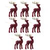 Set of 8 Festives Reindeers Hanging Baubles Tabletop Decoration Deer Shaped Figurines Ornament Holiday Accessories