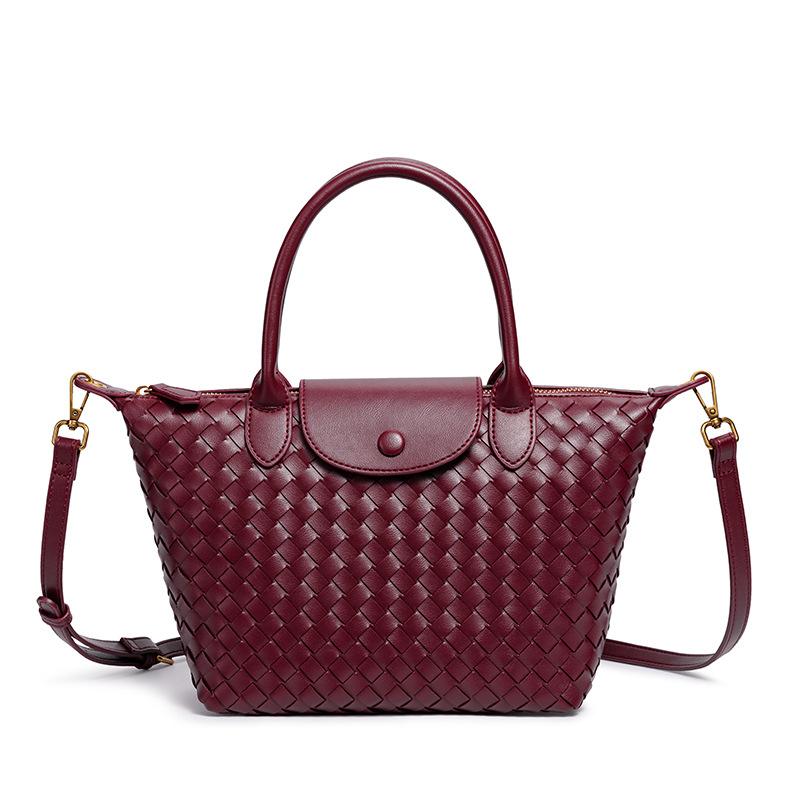 New Woven Dumpling Bag Hand-woven Bag Large-capacity Commuting Versatile Portable Messenger Bag
