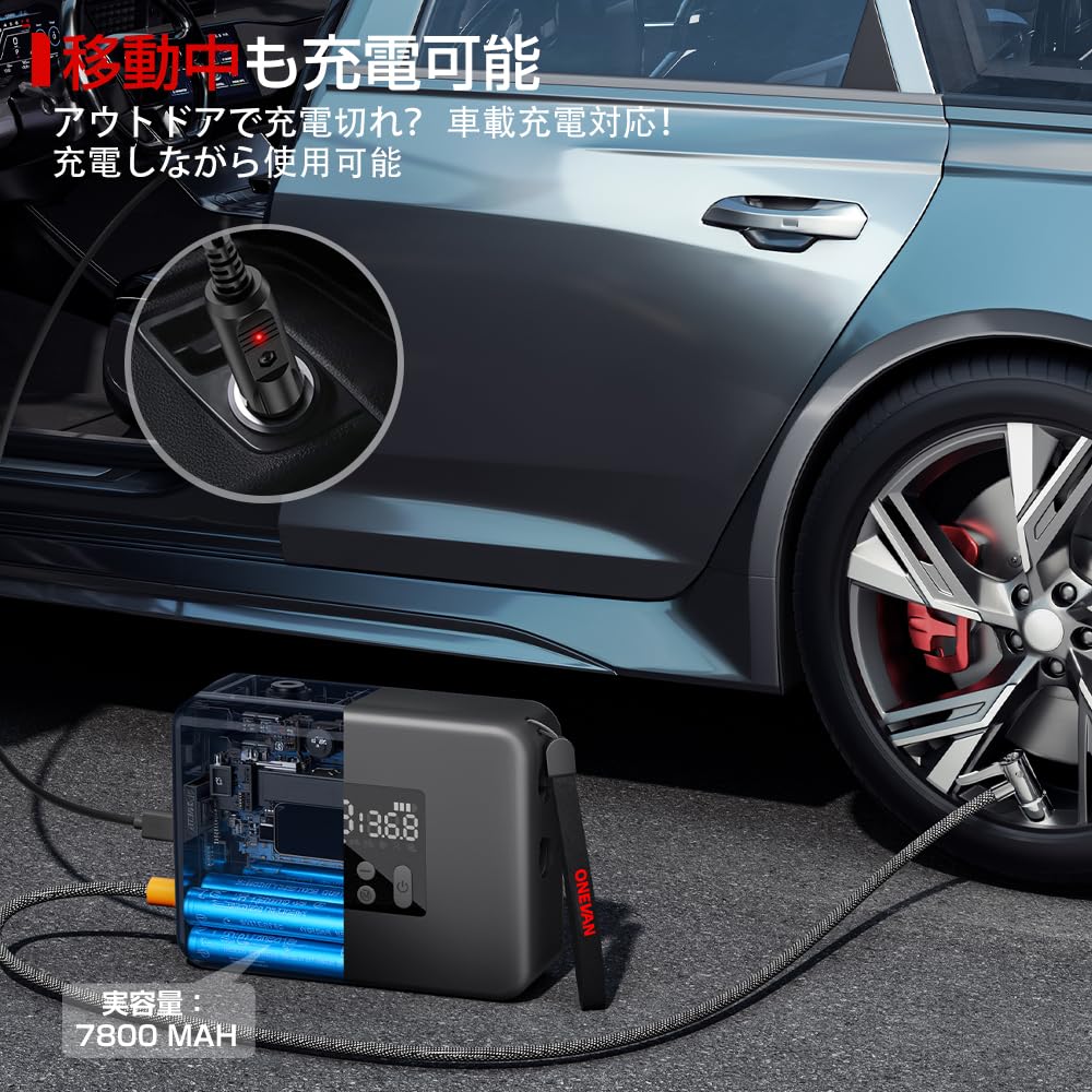 Electric Pump Portable Electric Air Pump for and 160 PSI High 7800 Compatible with 4 LCD 16 Large LED Emergency Compatible with and British Swimwear