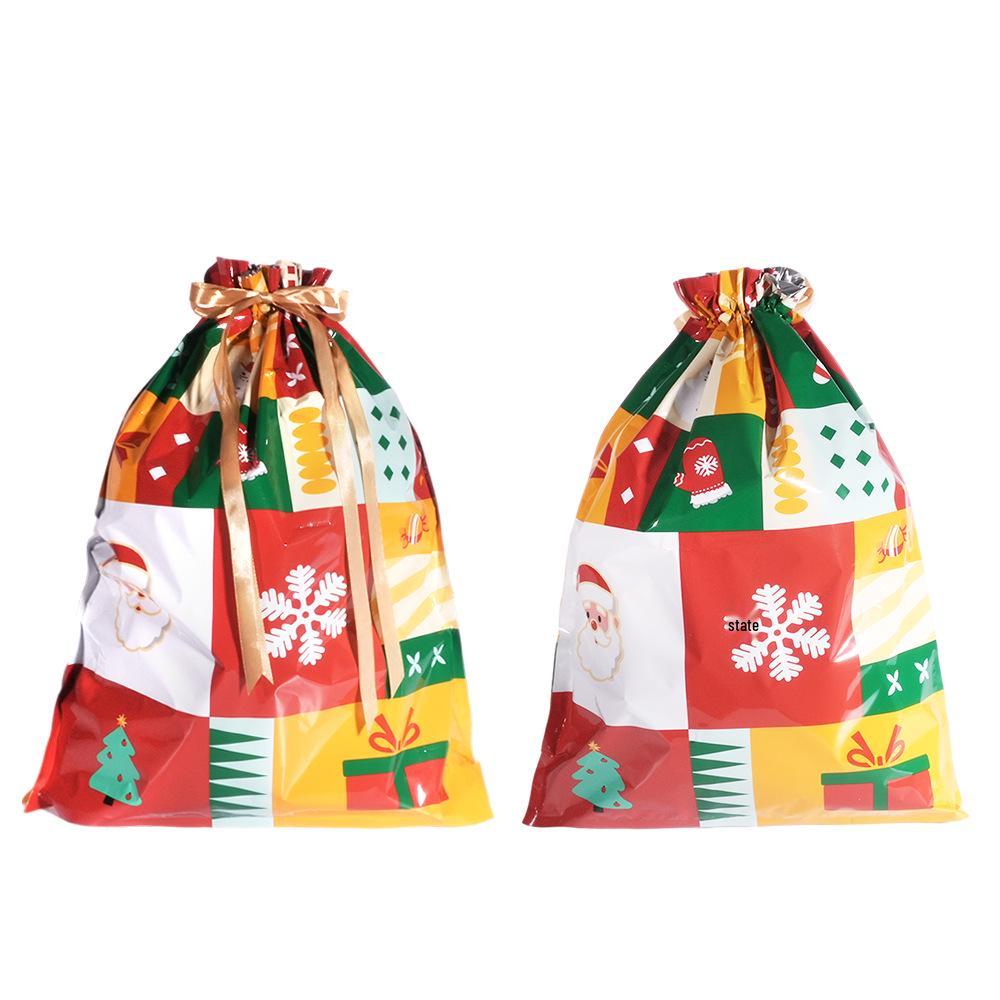 Exclusive Christmas Drawstring Gift Pouch - Festival Candy Bag in Stock