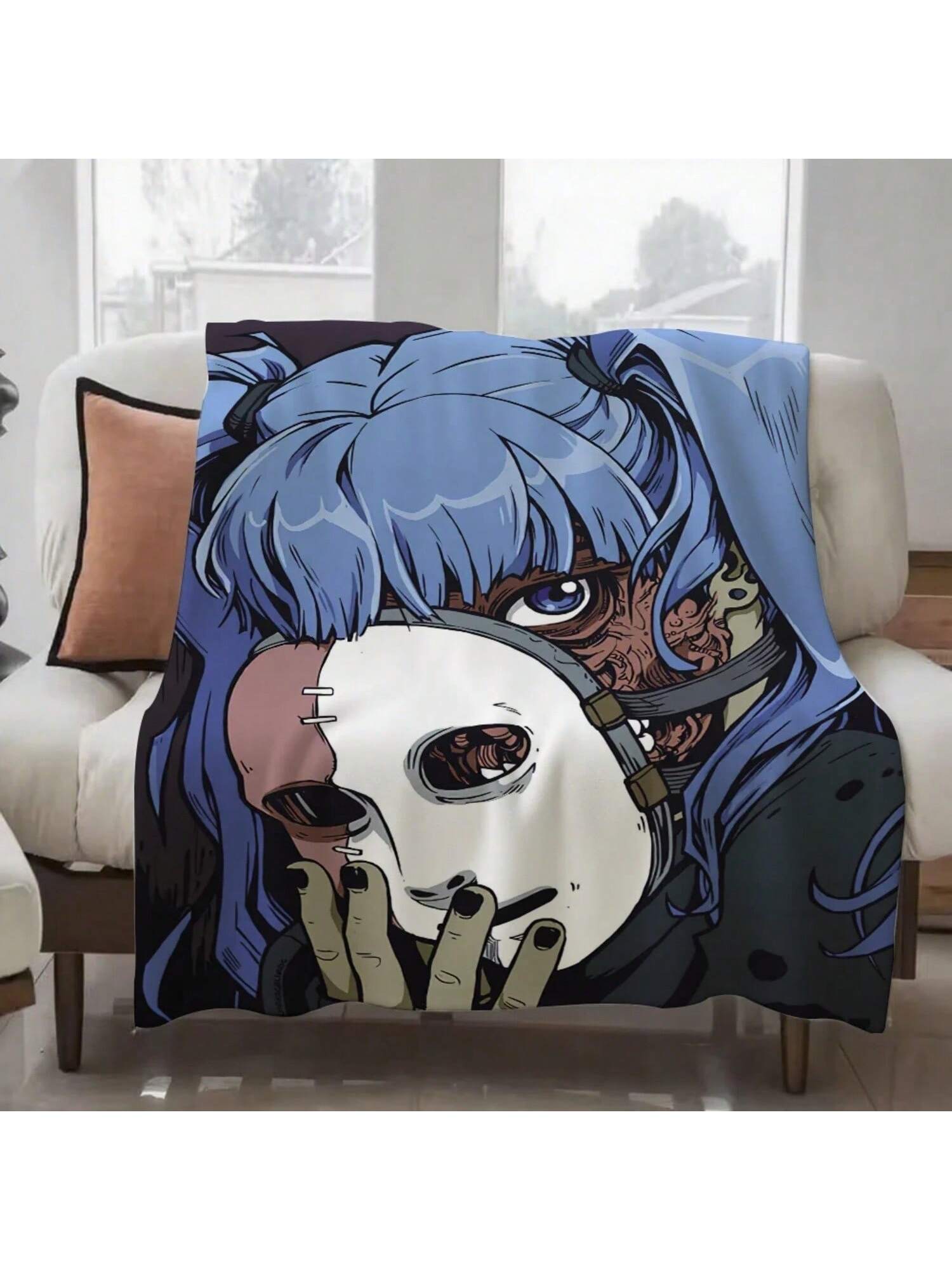 

Игра S-Sally F-Face Ужасы Приключения Дизайн Одеяла Легкое Одеяло-Плед Для Общежитий, Дневного Сна, Гостиной, Офиса, Дивана 75X95CM серый