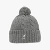 Kangol K4460sm Grey Cable Knit Pom Pom Beanie