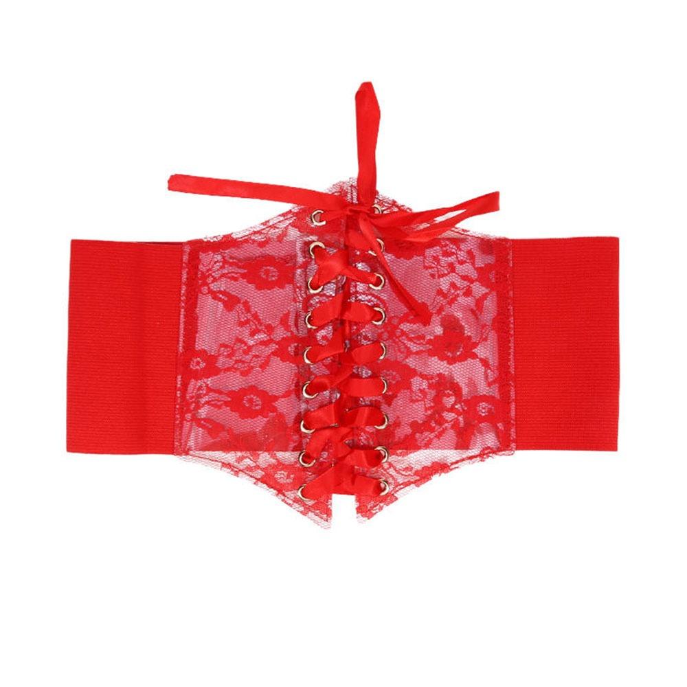 Женские широкие ремни с высокой эластичностью Ретро корсетный ремень на шнуровке для повседневной носки и особых случаев