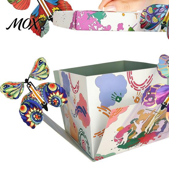 Geschenkbox mit fliegenden Schmetterlingen Schmetterlings-Explosionsbox, DIY Überraschungs-Explosions-Geschenkehalter 4 Abschlussverpackungseffekt für Geburtstag,