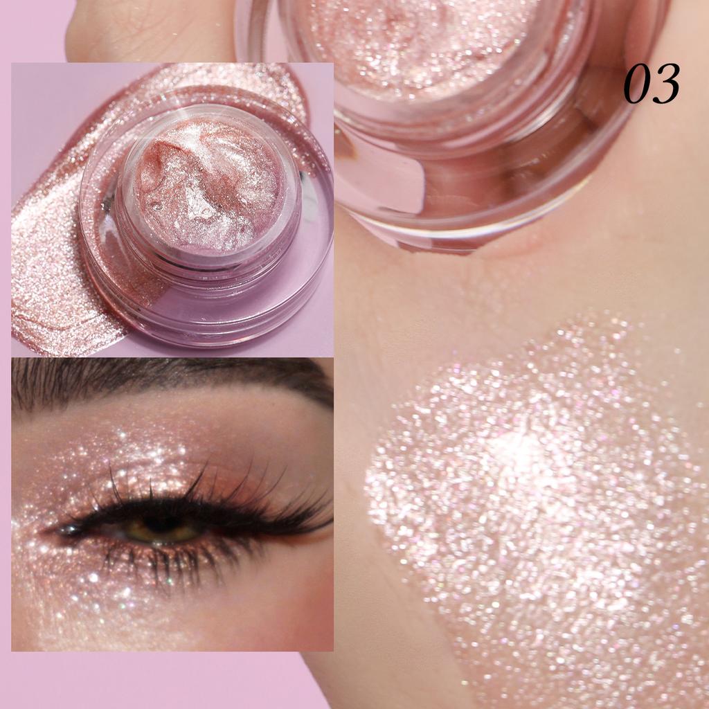 YOUNG VISION Liquid Gel Glitter Eyeshadow, Face & Body, Quick-Dry, Sheer Waterlight Liquid Gel Formula, Easy Blend for Long Lasting Galactic Glow