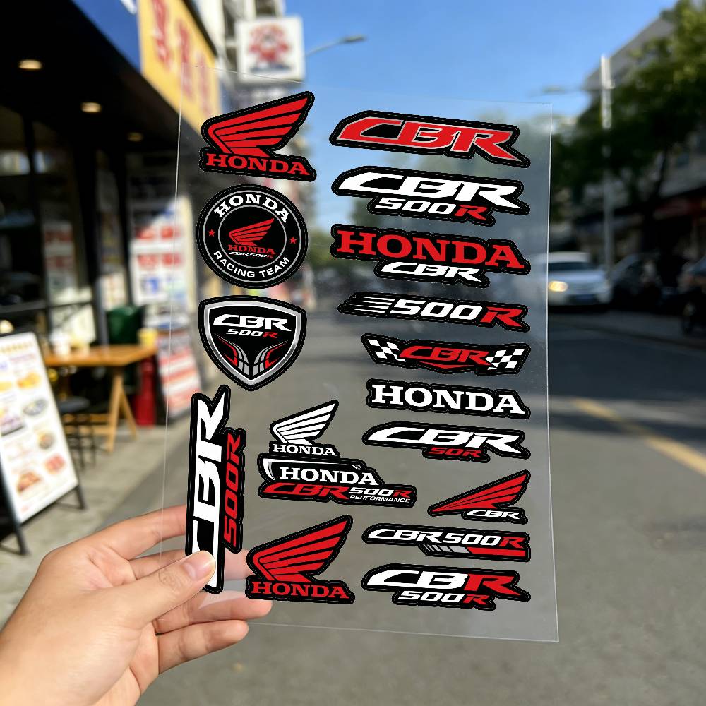 FOR HONDA CBR500R Reflective Motorcycle Stickers, 3M Safety Warning At Night In the Dark Scooter Helmets XL0 Wsvj7