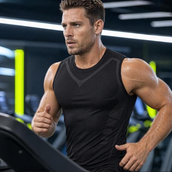 Men's Compression Tank Top High Stretch Quick Dry Athletic Vest
