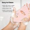 Nuova mascherina in silicone per prevenire l'evaporazione dell'essenza della mascherina, accelerare l'assorbimento, mascherina idratante riutilizzabile rosa/bianco