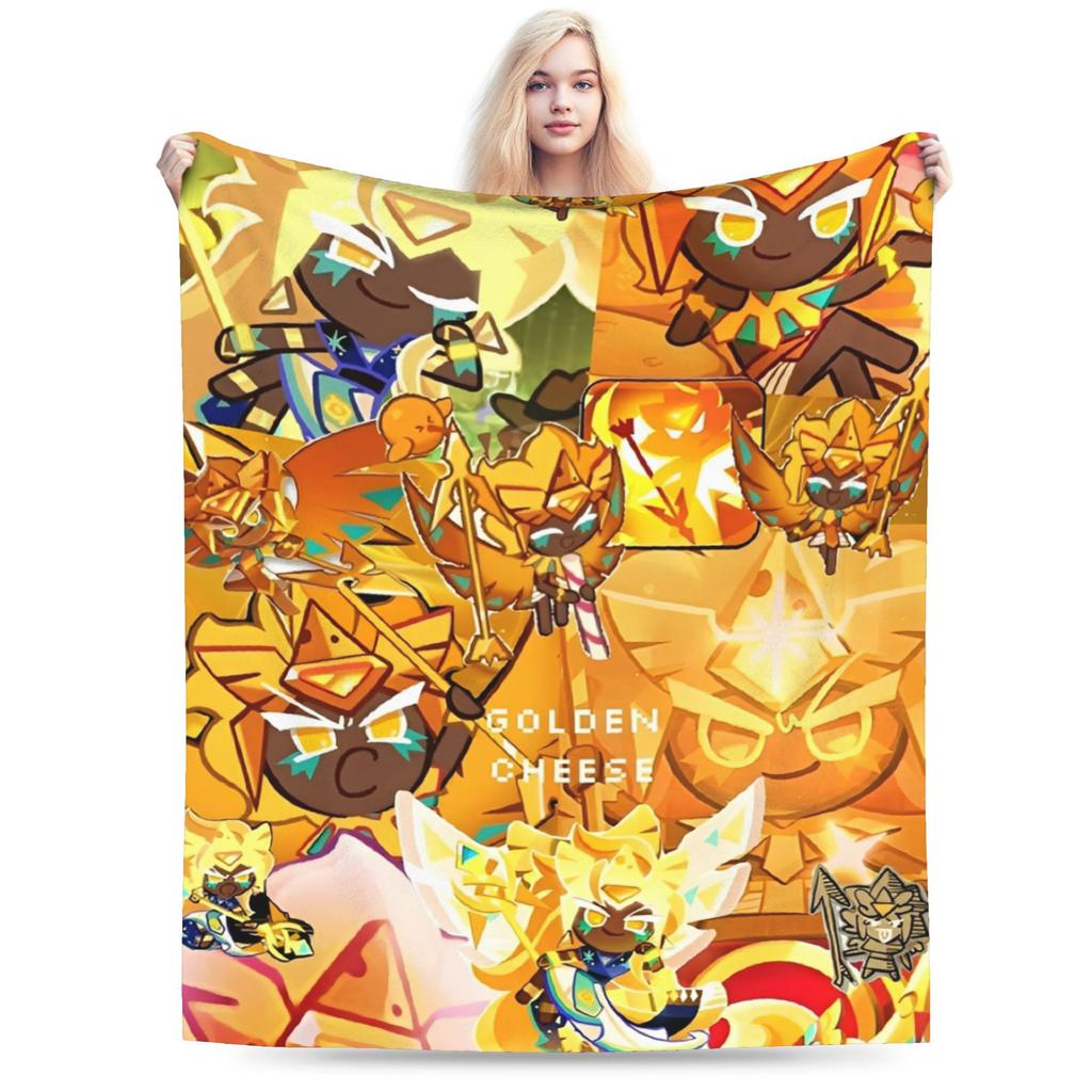 Comfortable Cookie Run Kingdom  Blanket Merch Bedding Decorative Video Games Throws And Blankets Warm Flannel for Office