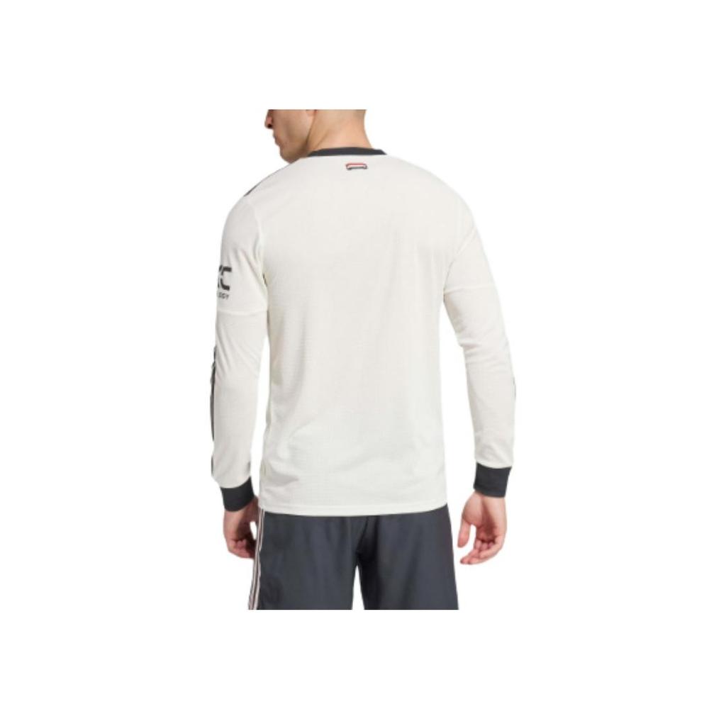 adidas Manchester United 24/25 Long Sleeve Third Authentic Jersey Off White Men Tops IY7812