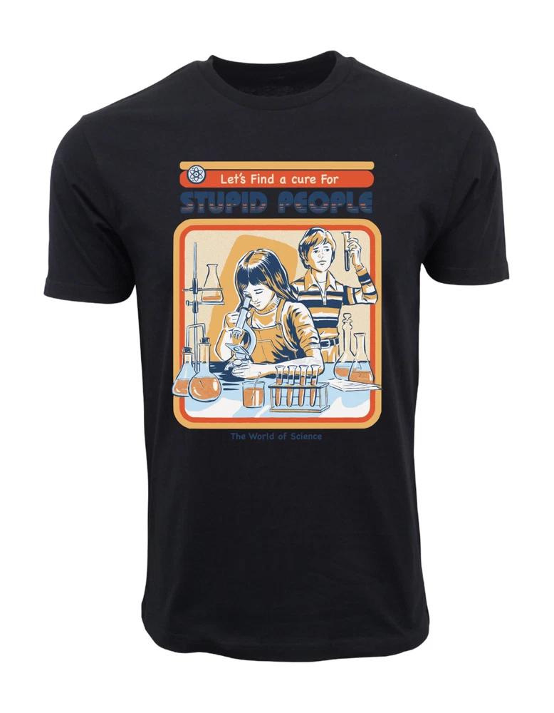 Lets Find A Cure For People Lab Retro Dark Humor TShirt S