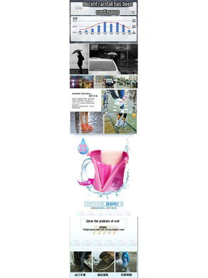 Waterproof Non-Slip Shoe Covers for Men, Women, and Children - Thickened, Wear-Resistant Rain and Snow Protection.