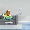 Glass Conch Figurine Sea Animal Art Decor Abstract Thinker Statue Ornament for Home Office Entryways