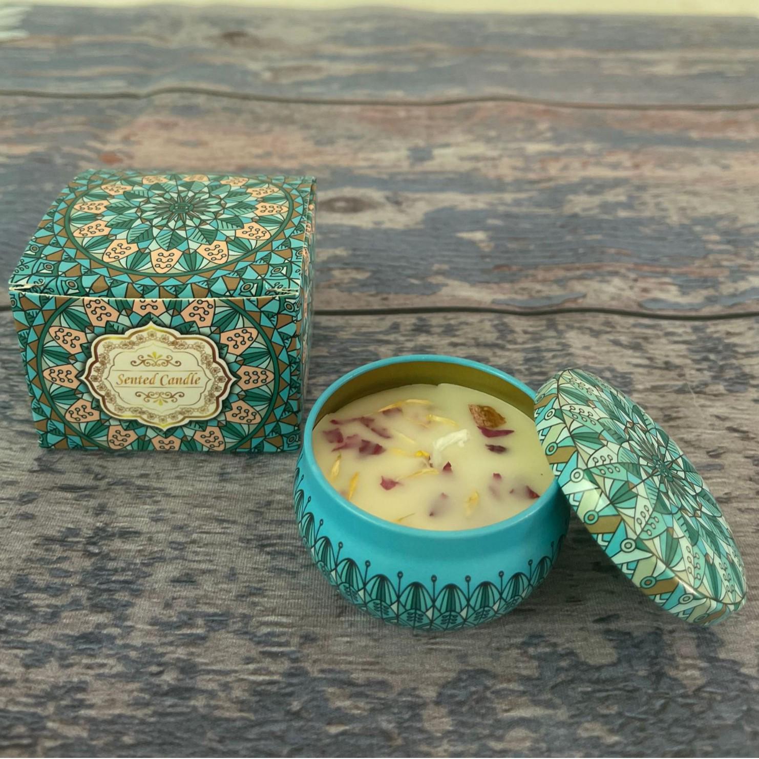 

Ароматическая свеча из соевого воска с сушеными цветами – Подарок для ароматерапии на свадьбу и день рождения Ocean Star